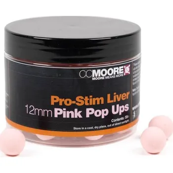 55ks - Plovoucí Boilie CCMoore Pro-Stim Liver Pink Pop Ups 12mm