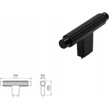 Nábytková úchytka SIRO 2594-70PB12, černá matná