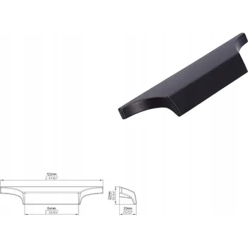 Nábytková úchytka SIRO 2454-122PB12 matná černá