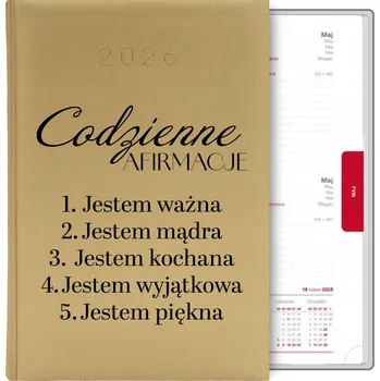 Diář Knižní kalendář 2026 A5 FunnyCase zlatý