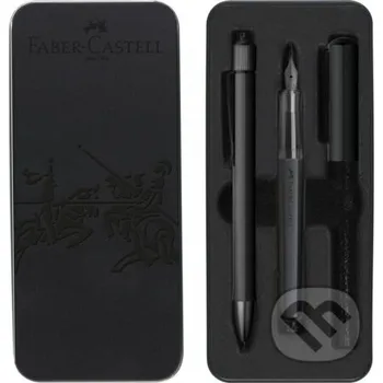 Záložka Súprava Hexo plniace pero M+guľôčkové pero, čierna - Faber-Castell Faber-Castell