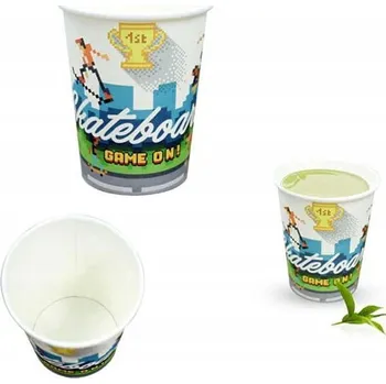 Jednorázové nádobí PAPÍROVÉ KELÍMKY SKATEBOARD GAME ON 6 KS