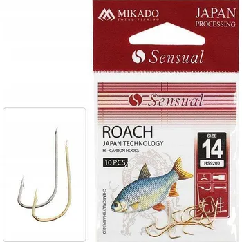 Rybářský háček Háčky Mikado Sensual Roach s protihrotem 10 ks