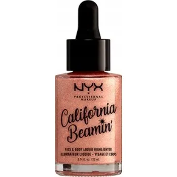 Make-up Tekutý rozjasňovač NYX Professional Makeup California Beamin, mix odstínů 02 Beach Babe