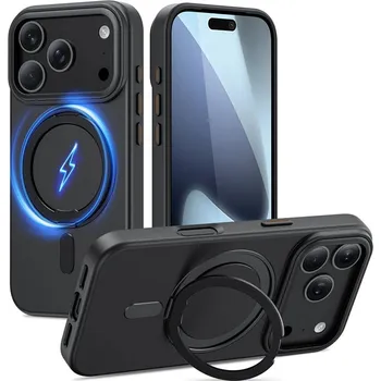 Pouzdro na mobilní telefon Kryt TECH-PROTECT MagRing MagSafe pro Apple iPhone 17 Pro Max - matně černý