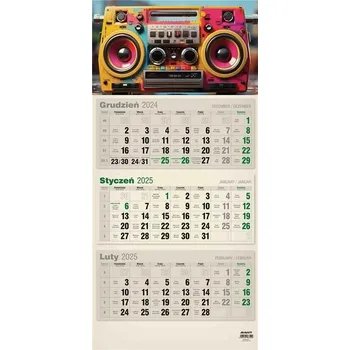 Kalendář Kalendarz 2025 trójdzielny płaski eko MIX