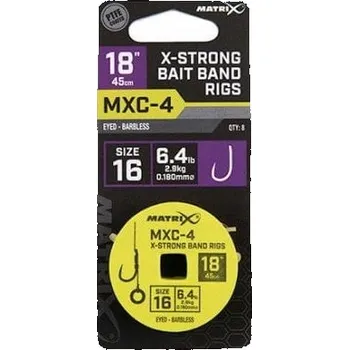 Spodní Háčky , s 8dílnou montáží Matrix MXC-4 X-Strong Bait Band Rig ks