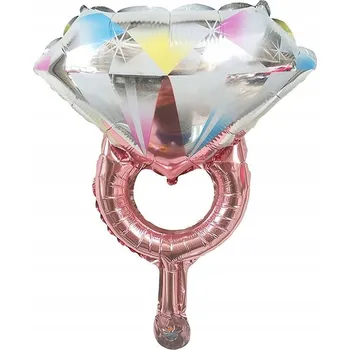 Prsten 22" BALÓNKOVÝ PRSTÝNEK S DIAMANTEM, ZLATOM A RŮŽÍ ROZLUČKA SE SVOBODOU