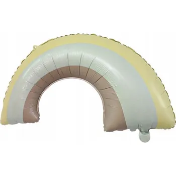 Balónek Fóliový balónek velká DUHA 80 cm PASTELOVÁ RAINBOW narozeniny oslava boho