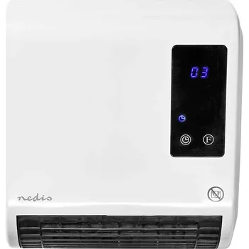 Teplovzdušný ventilátor Nedis HTBA20WT keramický topný ventilátor HTBA20WT 20 m² bílá, šedá