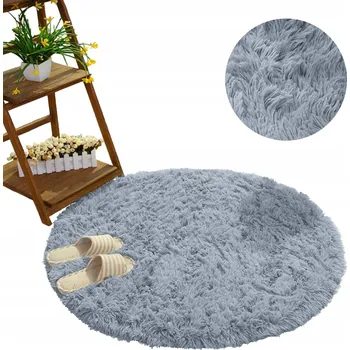 Koberec Koberec kulatý Shaggy Strado 80x80 SilverFur (světle šedý)