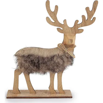 Vánoce Dřevěný jelen výška 21,5 cm