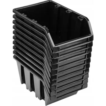 Úložný box 10x Skladový box přepravka NP6 černá