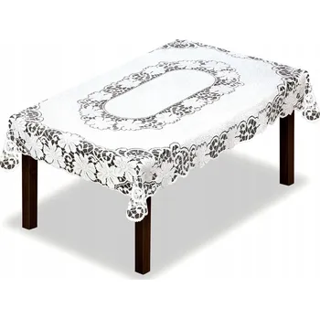 ubrus Ubrus vzor 23825 vel 100 x 150 cm, obdélník, barva bílá, produkt VÝŠIVKA S.A.