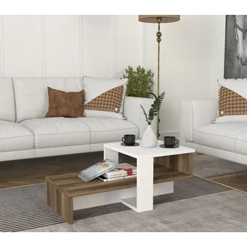 Konferenční stolek Konferenční stolek Chain - White, Walnut