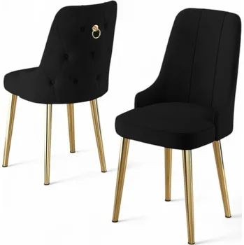 Barová židle Sada židlí (2 kusy) Newa - Black, Gold