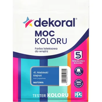 barva na zeď Dekoral latexová Barva na zeď 0,04 l modrá matná