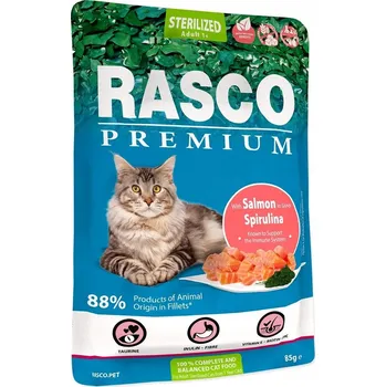 Krmivo pro kočku KRMIVO MOKRÉ PRO KOČKY SÁČEK RASCO PREMIUM LOSOSOVÁ SPIRULINA