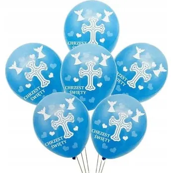 Balónek BALÓNKY SVATÝ KŘEST MODRÉ 25 CM 6 KS
