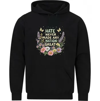 Pánská mikina Pánská mikina Národ bez nenávisti (Velikost: 5XL, Barva: Černá)