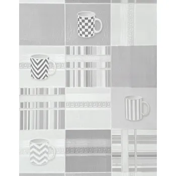Tapeta Kuchyňská tapeta, 3D efekt, dlaždice, obkládačky, šálky, 9127-10
