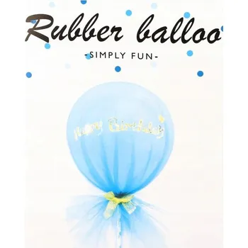 Balónek BALÓNKY S TYLEM MODRÉ HAPPY BIRTHDAY SADA 5 KS