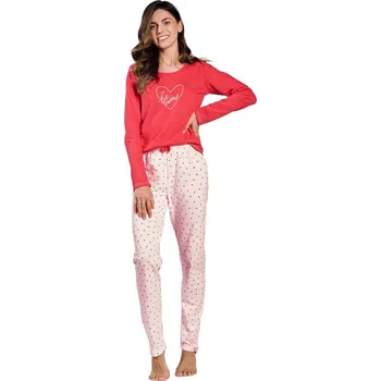 Dámské pyžamo Červené dámské pyžamo Amalia s potiskem - Taro, Červená L i41_9999952738_2:červená_3:L_