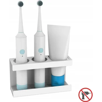 Držák na kartáček Samolepicí držák na 2 zubní kartáčky a pastu, antibakteriální / venilo