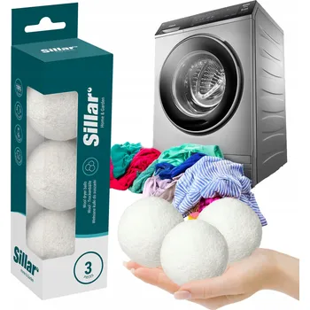3x PŘÍRODNÍ VLNĚNÉ MÍČKY do sušičky prádla - změkčující, proti žmolkům