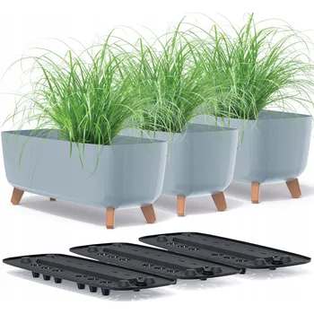 Květináč Šedý plast Květináč Prosperplast 58 cm x 24 x 23,5 cm