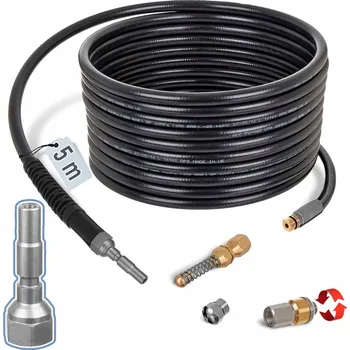 Zahradní hadice HADICE 5m 3 TRYSKY PRO ČIŠTĚNÍ KANALIZACE A POTRUBÍ PRO KRANZLE 1050 XA15 XA17 D10