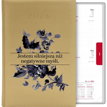 Kalendář Knižní kalendář 2026 A5 FunnyCase zlatý