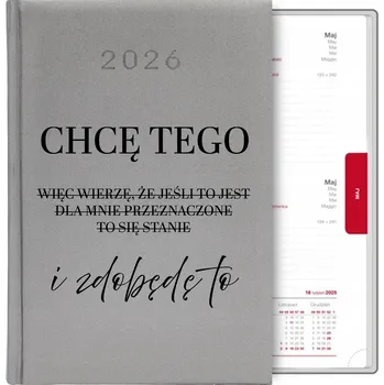 Kalendář Knižní kalendář 2026 A5 FunnyCase stříbrný