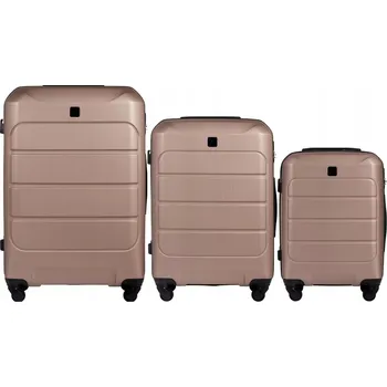 GAN01 GANNET, Sada 3 kufrů ABS+ (L,M,S) Wings, CHAMPAGNE