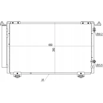 Výparník klimatizace Hart 614 572 Kondenzátor klimatizace