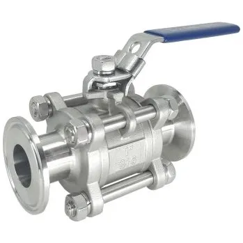 Vodovodní kohout Kohout kulový 3-dílný, CLAMP, PN 63, 1.4408: 3/4" - 25,4mm