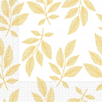 Papírový ubrousek UBROUSKY ORANŽOVÉ VĚTVIČKY 33 CM 20 KS