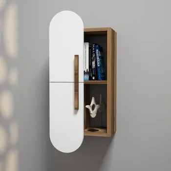 police Nástěnná police Rose - Walnut, White