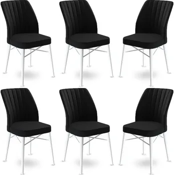Barová židle Sada židlí (6 kusů) Flex - Black, White