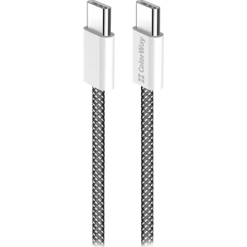 Datový kabel COLORWAY Datový Kabel USB-C USB-C 3A Fast Charging 60W 1m Černý