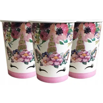 Party nádobí Papírové Kelímky "Jednorožec" (10 ks )