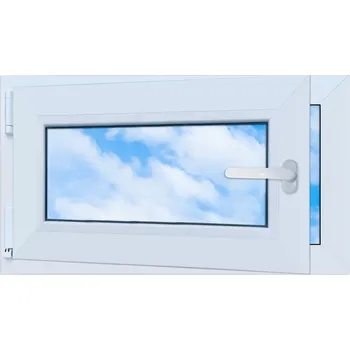 Okno Plastové okno Lorac bílé, otevíravě-sklopné, 700 mm x 400 mm, levé