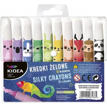 Pastelka Kidea pastelky měkká zvířátka 10 barev, dobře kryjící, odšroubovatelné