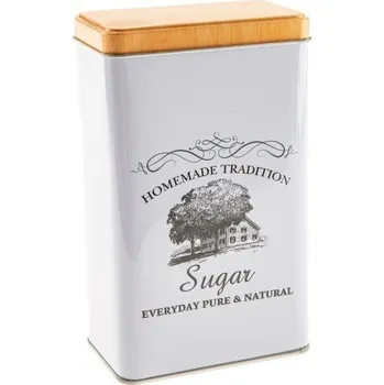 Dóza na potraviny dóza plech. 12,0x7,5x19,0cm, SUGAR HOMEMADE TRAD.