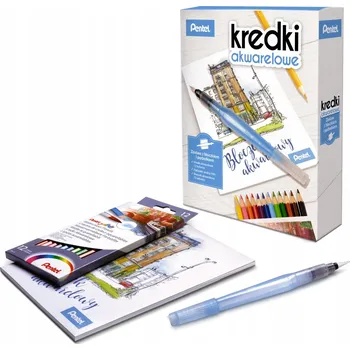 Pastelka Sada PENTEL akvarelových pastelky [12] + blok