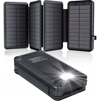 Powerbanka SOLÁRNÍ POWERBANKA SKLÁDACÍ 26800mAh 2xUSB LED SVÍTILNA 1xUSB-C PD