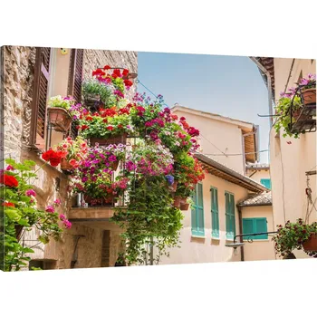 Obraz OBRAZ NA PLÁTNĚ ULIČKA KVĚTINY 100x70 980 VZORŮ