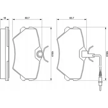 Brzdová destička Brzdové destičky Bosch 0 986 424 217, kotoučové brzdy