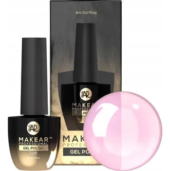 Lak na nehty Makear Hybridní Top na nehty bez výpotku Manicure Milky 8ml Candy
