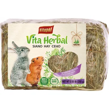 Krmivo pro hlodavce Vitapol SENO VitaHerbal pro hlodavce a králíky 250g.